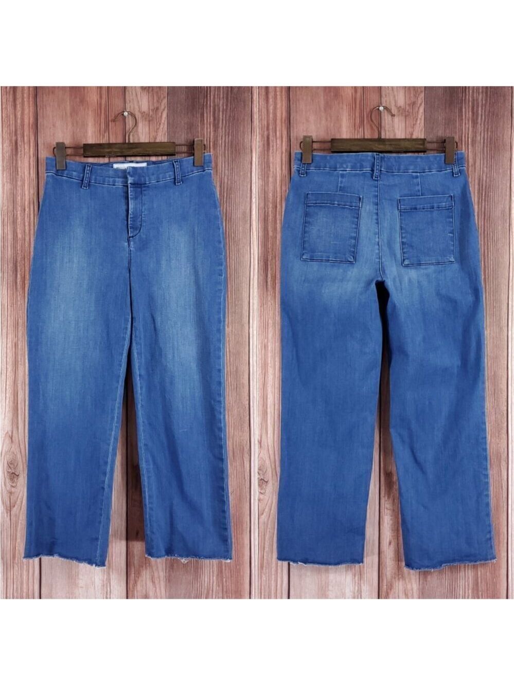 Frank & Eileen Kinsale Womens Size 6 Blue Denim Performance Crop Pants
